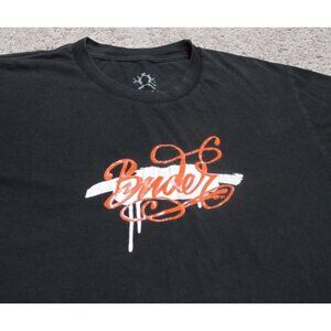 Buder San Francisco graffiti faded black men's vtg t-shirt L black orange giants